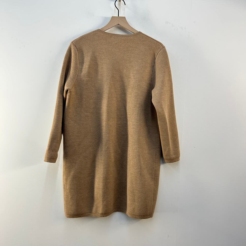 Rosso35 Merino Wool Sweater Jacket Coat Camal Tan Button Front 42 US 6 Italy - Picture 9 of 10